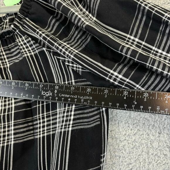 Beach Lunch Lounge Sheetal Top XL Boho Feminine Plaid Off Shoulder Tunic Ruffle - Picture 9 of 12